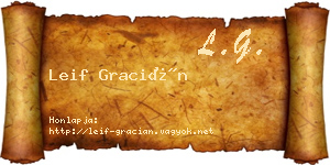 Leif Gracián névjegykártya